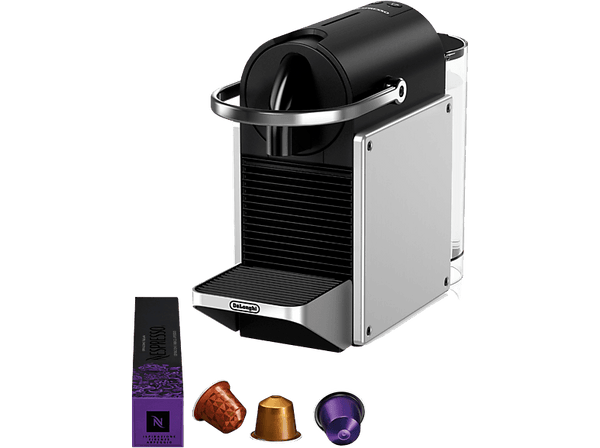 Cafetera de cápsulas - De'Longhi Pixie EN127.S, 19 bar, 1 l, 1260 W, 2 tamaños taza, Plata