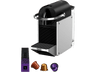 Cafetera de cápsulas - De'Longhi Pixie EN127.S, 19 bar, 1 l, 1260 W, 2 tamaños taza, Plata