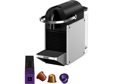 Cafetera de cápsulas - De'Longhi Pixie EN127.S, 19 bar, 1 l, 1260 W, 2 tamaños taza, Plata