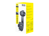 Soporte de móvil para coche - Baseus PrimeTrip Air Clamping, Con ventosa ultrapotente, Giro 360º, Amortiguación y estabilidad, Universal, Negro