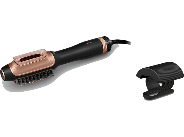 Moldeador - Rowenta Reverso CF9840F0, 2 en 1, 1200 W,  2 velocidades, 2 temperaturas, Cabello húmedo y seco, Seca y moldea,  Negro