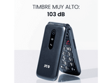 Móvil - SPC Stella 3, 4G, Para mayores, Teclas grandes, Botón SOS, Compatible audífonos, Volumen 103dB, Radio FM, Linterna, Base de carga, Negro