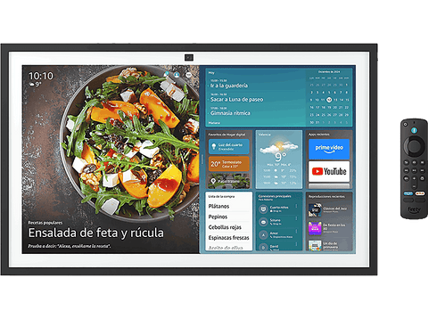 Pantalla inteligente con Alexa - Amazon Echo Show 21, 21”, 1920 x 1080, Cámara 13 MP, 2 Woofers de 51 mm, Negro