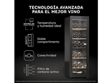 Vinoteca - Haier HWS236GDEH1,  Natural Air Flow System, Temperatura 5º - 20º, 236 botellas, Doble Zona,  Iluminación LED 3D,  Wi-Fi , Negro