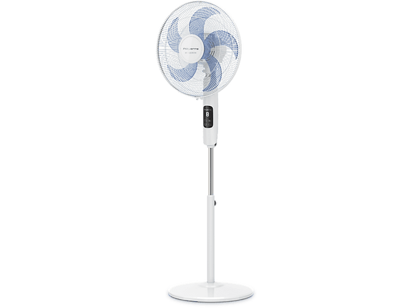 Ventilador de pie - Rowenta Turbo Silence VU5450F0, 32 W, 1.3 m, 50 m³/min, 8 Velocidades, Motor Effitech, Control Remoto, Silencioso, Blanco
