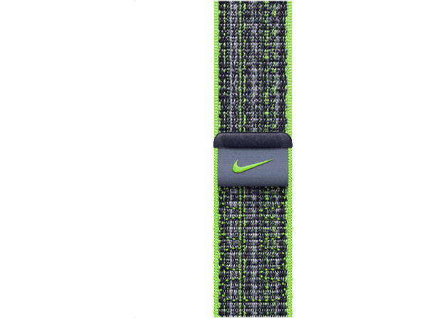 Apple Correa Loop Nike Sport Verde brillante/azul, 41 mm