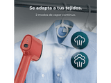 Cepillo de vapor y plancha - Cecotec IronHero V-1500 Essential Red, 1500 W, Vapor continuo 25g/min, Cepillo, Aluminio con revestimiento cerámico, Rojo