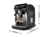 Cafetera superautomática - Philips 3300 Series EP3321/40, Tecnología AquaClean, 2 tazas, Presión Máx. 15 bar, Deposito de agua 1.8 l, 1500 W, Negro