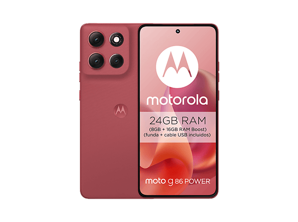 Móvil - motorola g86 power, Rosa, 512 GB, 8 GB RAM, 6.67" Display, MediaTek Dimensity 7300, 6720 mAh