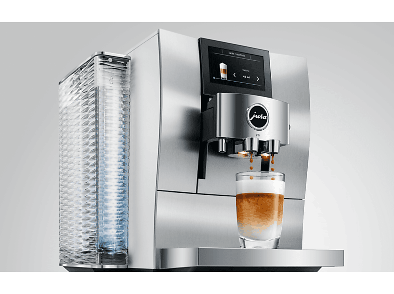 Cafetera superautomática - Jura Z 10 Aluminium White (EA), 1450 W, 2.4 l, 280 g, Función 2 tazas, Molinillo integrado, Plata