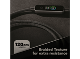 Cable USB - CellularLine Power View IQ Cable USB C, Carga rápida, 240 W, Universal, Negro