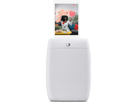 Impresora fotográfica - Fujifilm Mini Link 3, Exposición de 3 colores con OLED, 800 × 600 puntos, Impresión en 15 segs, Clay White