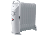 Radiador - OK ORO 711024 ES, 1000W, 9 elementos, Termostato regulable, Protección sobrecalentamiento, Blanco