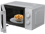 Microondas con grill - Hisense H20MOWP1HG, 1250 W, 5 Niveles de potencia, 20 l, Descongelación, Control Mecánico, Blanco