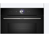 Horno compacto con microondas - Bosch CMG7761B1, Convencional, Limpieza Pirolítica y con agua, 45 l, Aire caliente 4D, Home Connect , 60 cm, Negro
