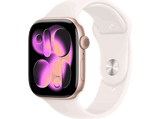 Apple Watch Series 11 (2025), GPS, 46 mm, Caja de aluminio Oro rosa, Correa deportiva Rosa rubor, M/L, Calidad del sueño, 24h Autonomía