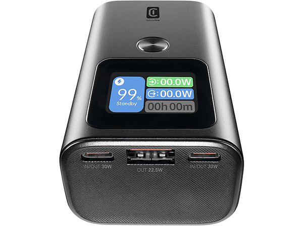 Powerbank - CellularLine ULTRON, 10000 mAh, 30W,  Universal, USB-C, Negro