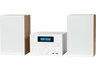 Microcadena - Thomson MIC121BT, 50W, Bluetooth, Ecualizador, Lector de CD, Blanco madera