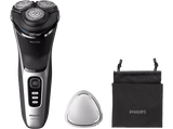 Afeitadora - Philips S3241/12, Autonomía 60 min, Cabezales flexibles, En seco y húmedo, PowerCut, Negro