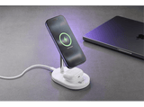 Cargador móvil inalámbrico - CellularLine, Mag Duo 2in1 Wireless Qi2.2, Estación de carga 25 W, Universal, Blanco