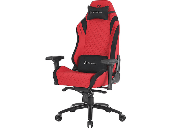 Silla gaming - Newskill Neith Zephyr, Reposabrazos 4D, Ajustable, Transpirable, Rojo