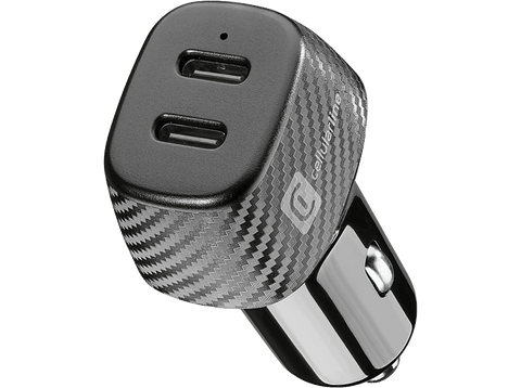 Cargador coche - CellularLine CAR MULTIPOWER, Universal, Tipo C, 40 W, Negro
