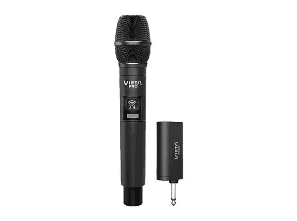 Micrófono - Vieta Party Mic 2, 20 - 20000 Hz, 12h Autonomía, USB-C, Jack 6.5 mm, Negro