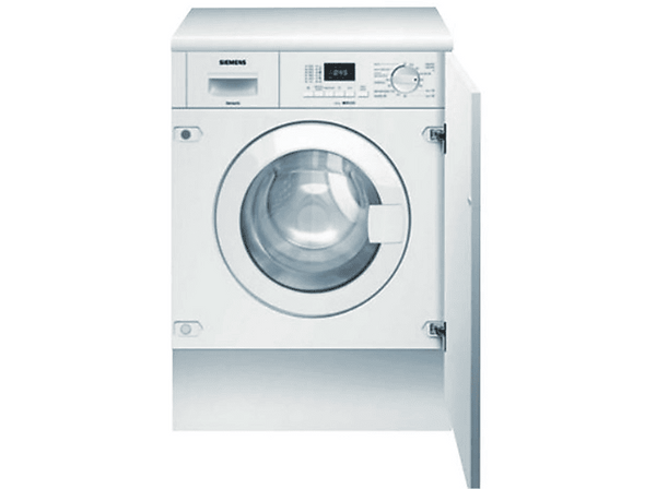 Lavadora secadora integrable - Siemens WK12D322ES, IQ300, 7 kg+4kg, 1200 rpm, 9 programas, Display XL, Inicio diferido 24 hs, Blanco