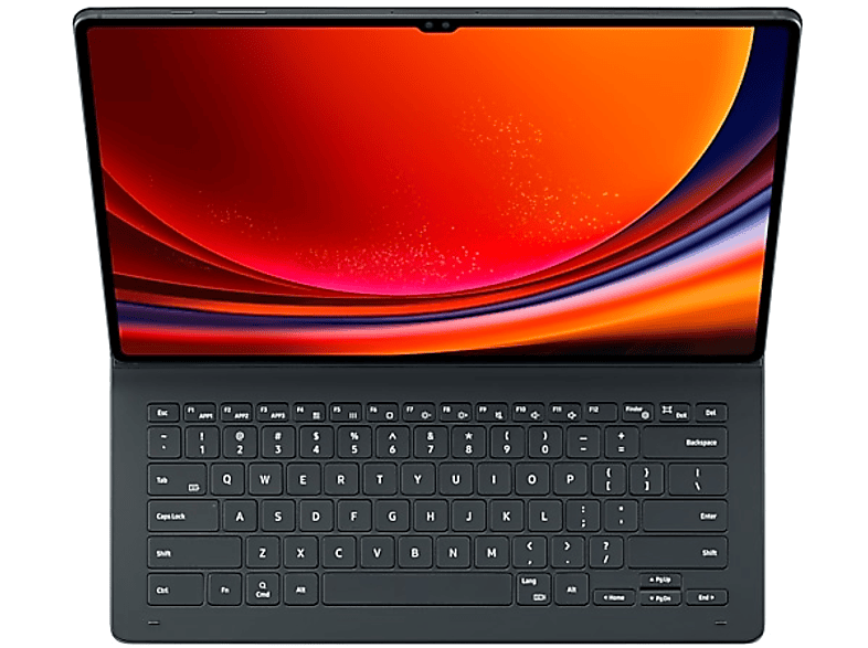 Funda con teclado - Samsung EF-DX710BBSGES, Para Galaxy Tab S9, Tapa de libro, Fina, 11, Negro