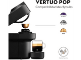 Cafetera de cápsulas - De'Longhi ENV90.B Vertuo Pop + Travel Mug para cápsulas Nespresso Vertuo, 2.6 bar, 0.56 L, 1.250 W, Bluetooth, Wi-Fi, Negro
