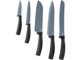 Set de cuchillos - Jata HACC4504, Tacoma Incluido, 5x Cuchillos, Mando Polipropileno, Negro