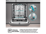 Lavavajillas integrable - Hisense HV16D5, 16 servicios, 6 programas, 59.8 cm, Cestas flexibles, Tres programas, Sin Panelar