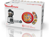 Batidora de vaso - Moulinex Perfectmix Cook LM835D, 1400 W, 2 L, 6 Cuchillas Powelix, Recetas Frías y Calientes, 10 programas, Táctil, Inox.