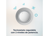 Calefactor - Cecotec ReadyWarm 2050 Max Dual White, 2000W, 2 niveles de potencia, 3 modos de funcionamiento, Hasta 20m2, Termostato regulable, Blanco