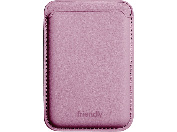 Tarjetero para móvil - Friendly License FRTAR009, TPU y Adhesivo 3M, Magsafe, Rosa