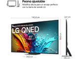 TV QNED 65 - LG 65QNED86T6A, UHD 4K, Procesador Inteligente 4K α8, Smart TV, DVB-T2 (H.265), Negro grafito