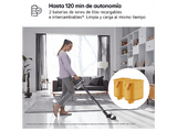 Aspirador escoba - LG A9K-CORE3S, 260W succión, sistema de compresión de polvo, 4 h, Plateado