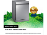 Lavavajillas - Samsung DW60R7050FS/EC, 14 servicios, 8 programas, 59.8 cm, AquaStop, Configuración Flexible, Inox