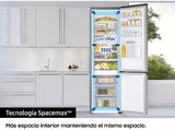 Frigorífico combi -  Samsung SMART AI RB38C675DSA/EF, No Frost,  203 cm, 390l, All-Around Cooling, WiFi, Inox