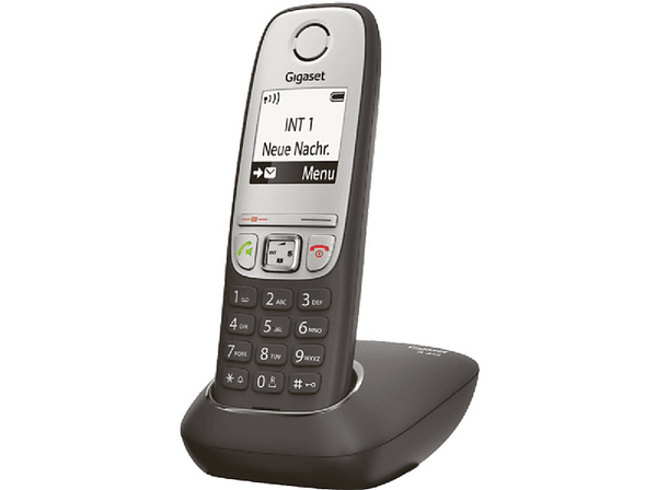 Teléfono - Gigaset A415 SINGLE NEGRO, Inalámbrico, Agenda 100 nombres, Pantalla en blanco,