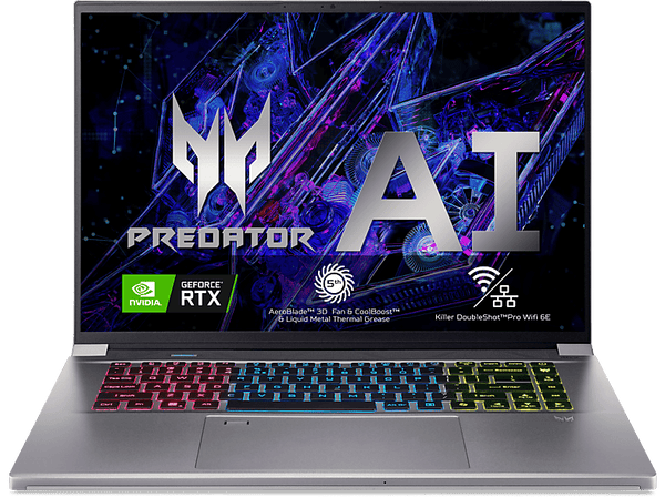 Portátil gaming - Acer Predator Triton Neo 16 PTN16-51-76VF, 16" WQXGA, Intel® Core™ Ultra 7 155H, 16GB RAM, 2TB SSD, GeForce RTX™ 4060, Windows 11