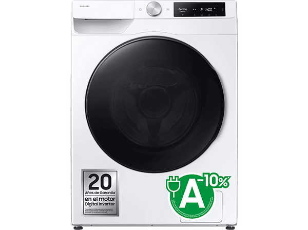 Lavadora secadora - Samsung WD90DG6B85BEU3, 9 kg, 6 kg, AI Wash, AI EcoBubble™, Blanco