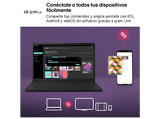 Portátil - LG Gram 16U55U-G.AU75BN, 16 WUXGA Copilot+ PC, AMD Ryzen™ AI 7 445 50 TOPS, 16GB RAM, 512 GB SSD, Windows 11 Home, Sin cargador