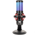 Micrófono - Woxter Mic Studio 70 RGB, USB-A a USB-C, -38+3dB, Iluminación LED, Negro