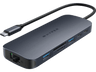 Hub USB/Concentrador - Hyper HD4005GL, 10 puertos, 312 MB/s, Mac®, PC Windows®, Google Chromebook™, Gris