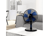 Ventilador de sobremesa - Taurus Boreal 12 Legend, Siistema oscilación/inclinación, 5 aspas, 30cm, 45W, 3 velocidades, Azul y negro  