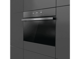 Horno con microondas - Hisense BIM45342ADBG, Pirolítico, 50 l, 59.5 cm, Doble Grill, Inverter, Negro