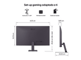 Monitor gaming - LG 27G411A-B, 27 Full-HD, 144 Hz, 1 ms, IPS, HDR10, Morado Grisáceo