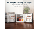 Frigorífico una puerta - Cecotec GrandCooler 20000 SilentCompress Black E, Funcionamiento cíclico, Capacidad de 46L, Puerta reversible, Clase E, Black