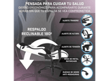 Silla gaming - Newskill Neith, Cojín Lumbar y Cervical, 150 kg, Reposabrazos Acolchados 4D, Piel sintética, Blanco y Negro